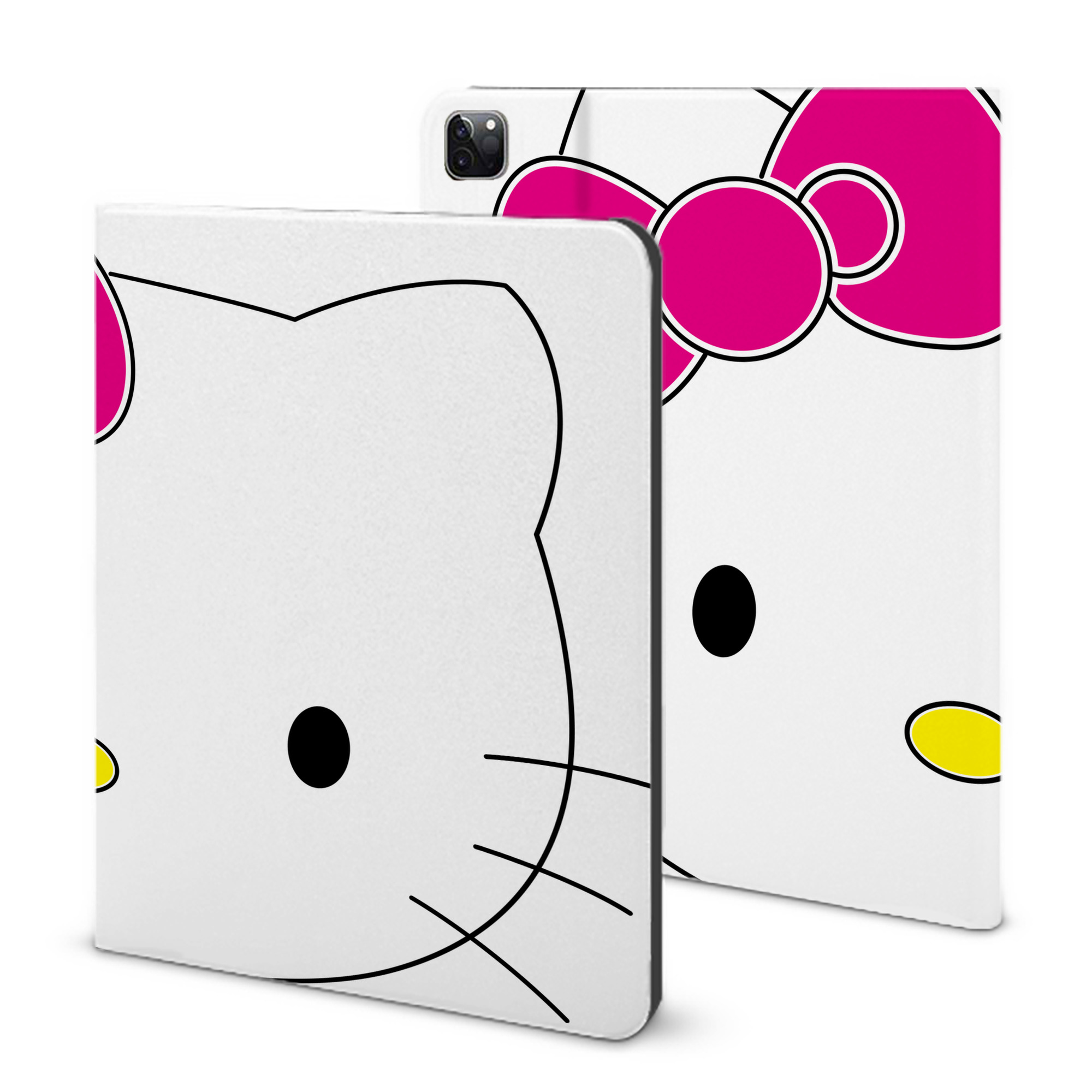 （画像用） Hello Kitty ハローキティ IPad ケース ブック型 PUレザー TPU 耐衝撃 軽量 薄型 ペン収納なし 全面保護 IPad 各モデル対応